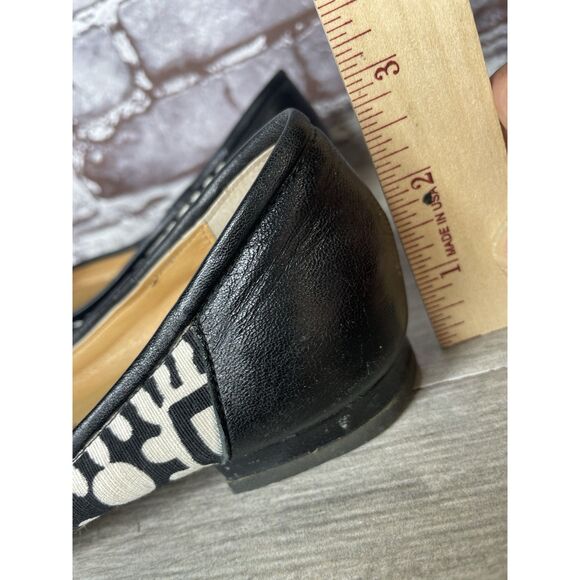 Tibi New York White Black Canvas Leather Ballet Flats Women’s Sz 7B US/37.5EU - Picture 6 of 16
